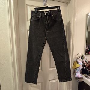 Toteme twisted seam black straight leg jeans  NWOT